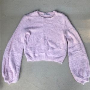 Berhska Pink Ballon Sleeve Sweater XS